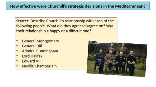 OCR A-Level History Y113: 2.3 Churchill's decisions in the Mediterranean (FULL LESSON)