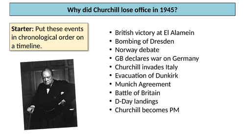 OCR A-Level History Y113: 2.6 Why did Churchill lose office in 1945 (FULL LESSON)