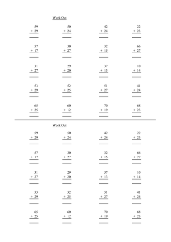 Addition  Practice