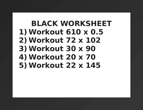 BLACK WORKSHEET 19