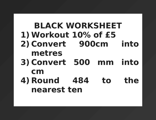 BLACK WORKSHEET 22