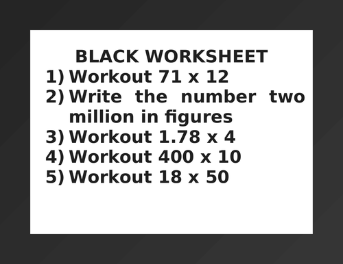 BLACK WORKSHEET 24