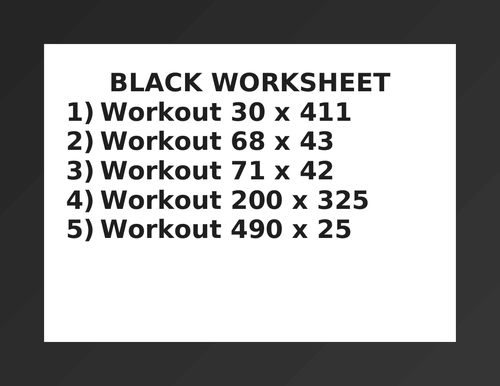 BLACK WORKSHEET 27