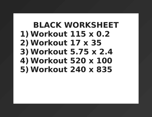 BLACK WORKSHEET 32