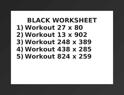 BLACK WORKSHEET 33