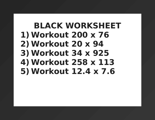 BLACK WORKSHEET 34