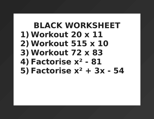 BLACK WORKSHEET 38