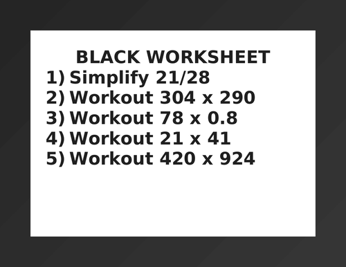 BLACK WORKSHEET 44