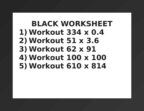 BLACK WORKSHEET 45