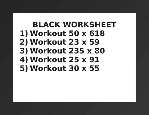 BLACK WORKSHEET 46