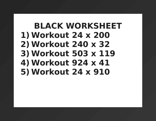 BLACK WORKSHEET 47