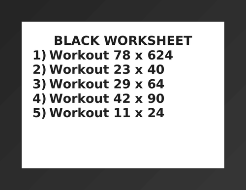 BLACK WORKSHEET 50