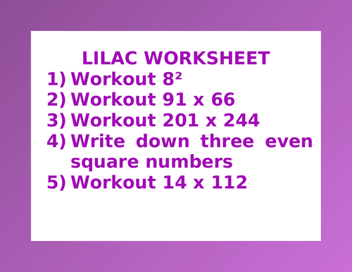 LILAC WORKSHEET 23