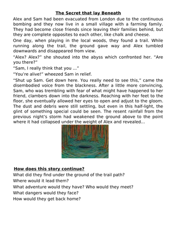 Writing - continuing a story