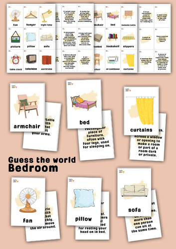 Bedroom. Guess the word game.