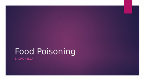 Food Poisoning - Salmonella