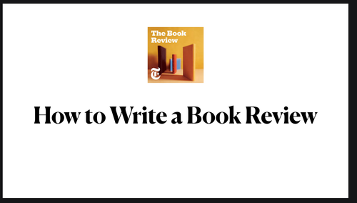 How to write a book review