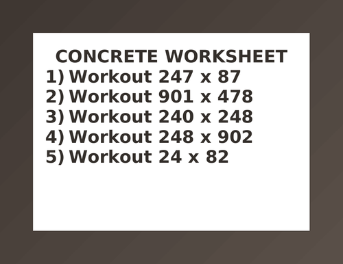 CONCRETE WORKSHEET 47