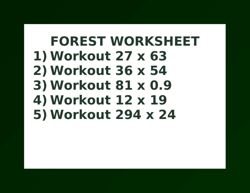 FOREST WORKSHEET 48