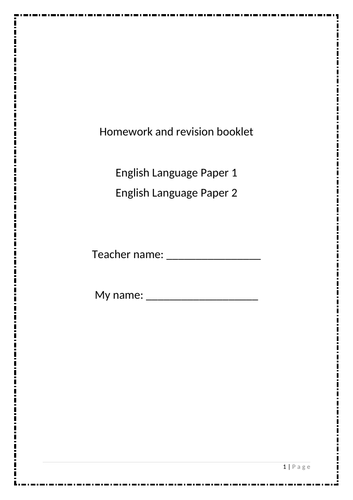 AQA paper 1 and Paper two HWK or revision book