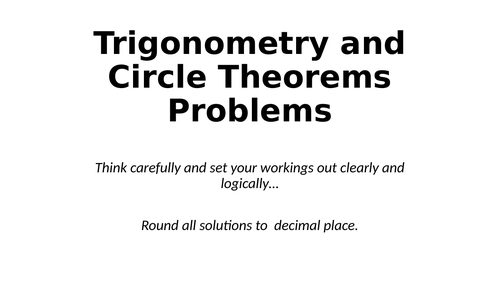 Trigonometry and Circle Theorems Problems