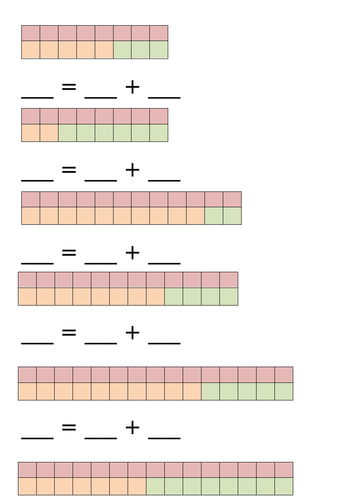 Bar model - bonds to 10 / bars to calculate to 20