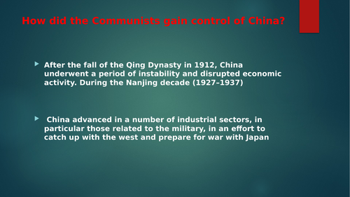 AS and A-Level History on china1912-1945