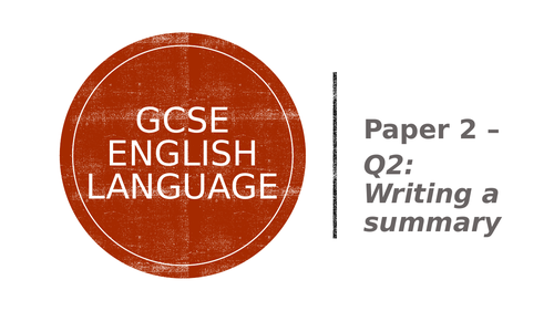 GCSE English Language - PAPER 2 - Writing a summary (women's rights ...