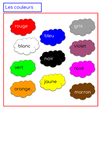 What colour is it? (French colours)
