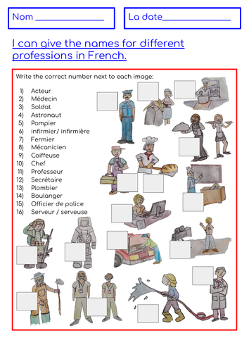 French professions / jobs