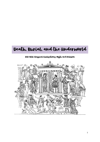 GCSE Classical Civilisation OCR: Death, Burial and the Underworld Summary Notes