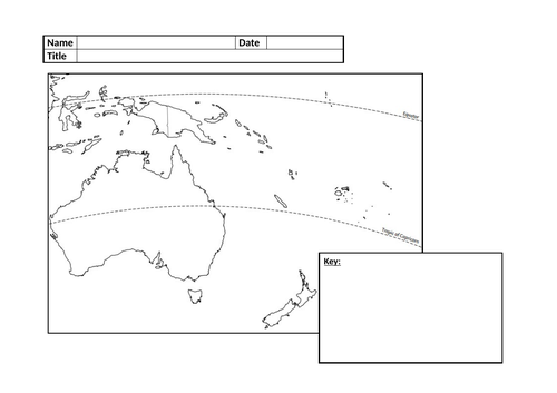 simple oceania map