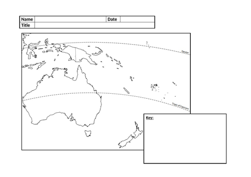 Blank Oceania Map