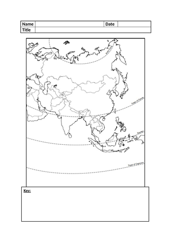 Blank Asia Map