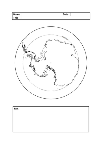 Blank Antarctica Map