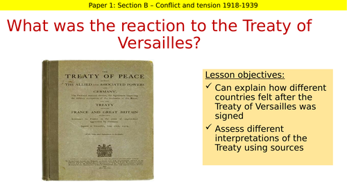 Conflict and Tension - Inter War Years Resources