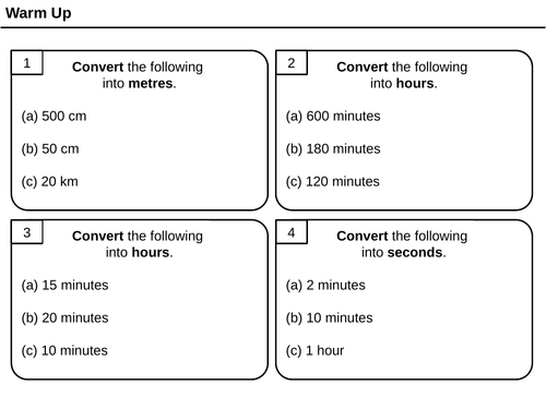 Compound measures : Speed