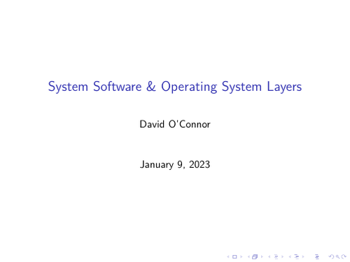 System software and operating system levels