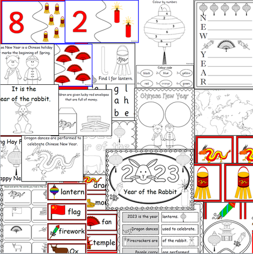 Chinese New Year activity, craft and game pack for EYFS