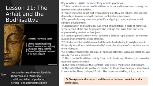 Lesson 11: The Arhat and the Bodhisattva