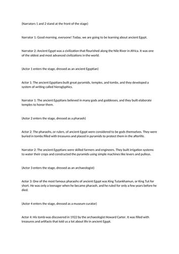 Ancient Egypt Short Script