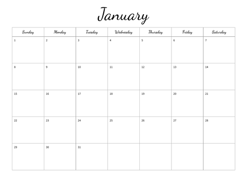 2023 Calendar A4 | Teaching Resources