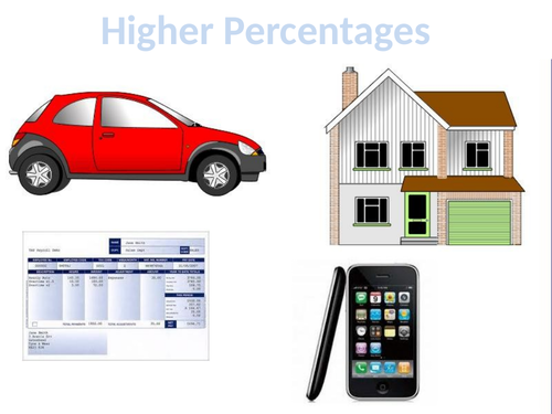 Percentages- Increase, Decrease, Compound, Change, Reverse