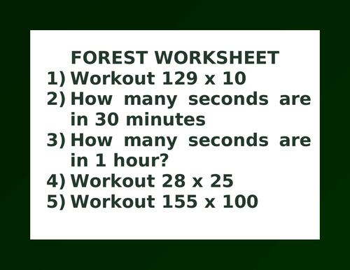 FOREST WORKSHEET 18