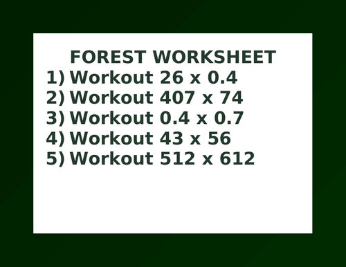 FOREST WORKSHEET 23