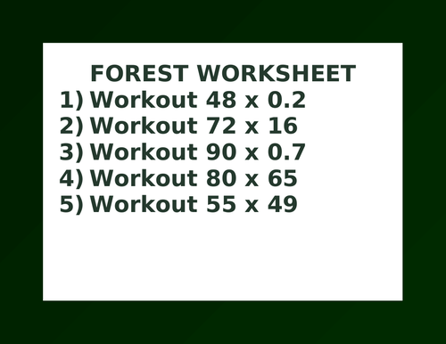 FOREST WORKSHEET 25