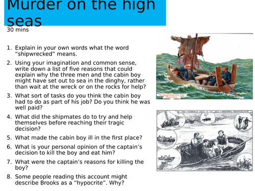 Murder on the high seas - 19th C non fiction KS3