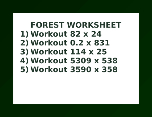 FOREST WORKSHEET 44