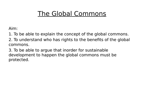 AQA A Level Global Commons and Antarctica