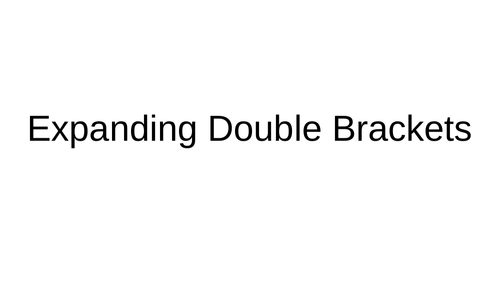 Expanding Double Brackets Ppoint.